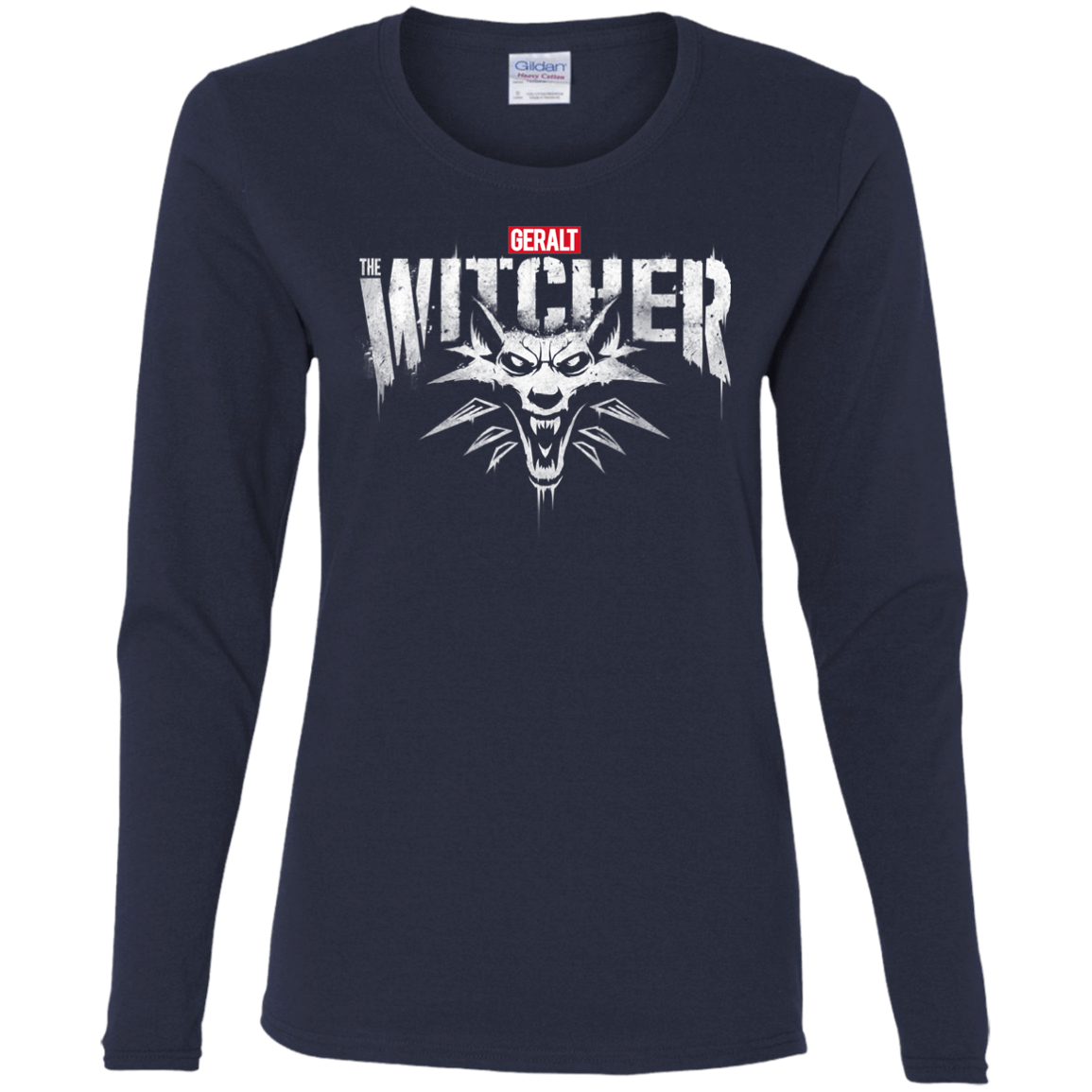 T-Shirts Navy / S Magic Wolf Women's Long Sleeve T-Shirt