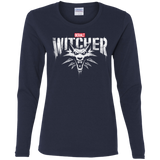 T-Shirts Navy / S Magic Wolf Women's Long Sleeve T-Shirt