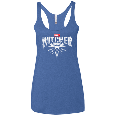 T-Shirts Vintage Royal / X-Small Magic Wolf Women's Triblend Racerback Tank