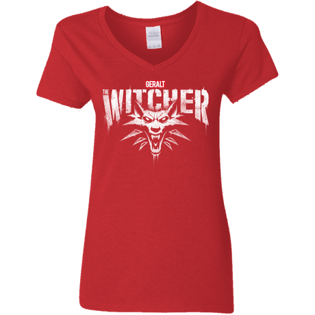 T-Shirts Red / S Magic Wolf Women's V-Neck T-Shirt