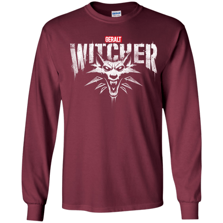 T-Shirts Maroon / YS Magic Wolf Youth Long Sleeve T-Shirt