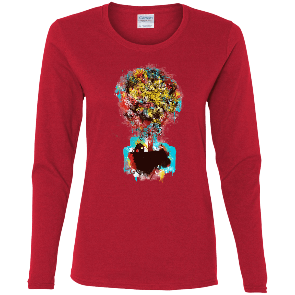 T-Shirts Red / S Magical Tree Women's Long Sleeve T-Shirt