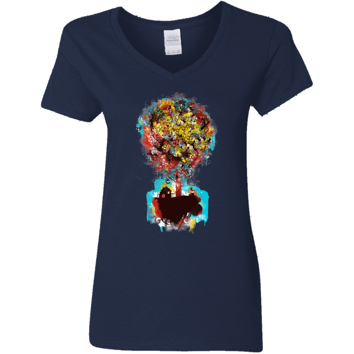 T-Shirts Navy / S Magical Tree Women's V-Neck T-Shirt