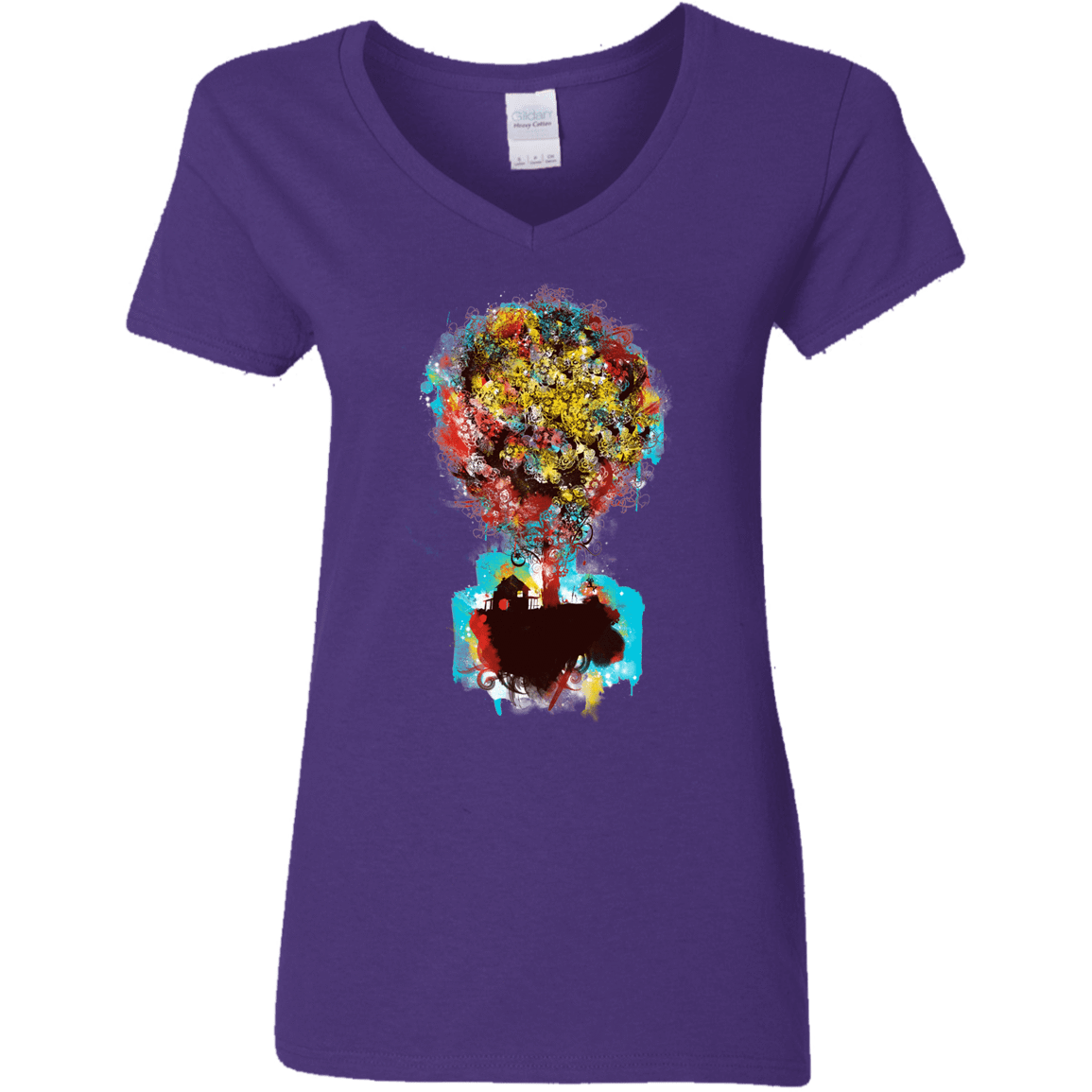 T-Shirts Purple / S Magical Tree Women's V-Neck T-Shirt