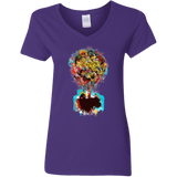 T-Shirts Purple / S Magical Tree Women's V-Neck T-Shirt