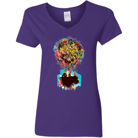 T-Shirts Purple / S Magical Tree Women's V-Neck T-Shirt