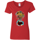 T-Shirts Red / S Magical Tree Women's V-Neck T-Shirt