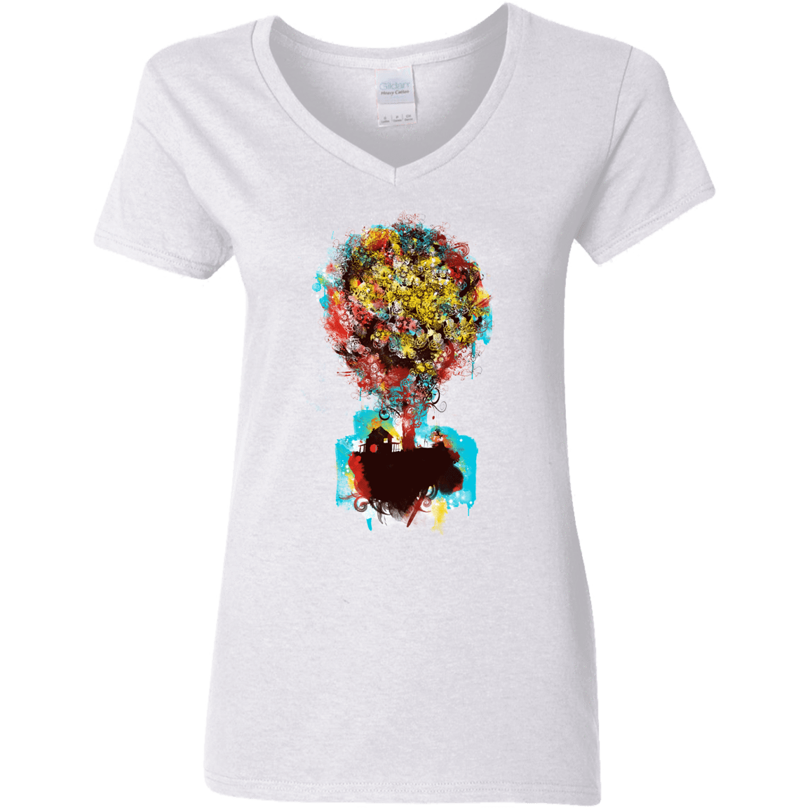 T-Shirts White / S Magical Tree Women's V-Neck T-Shirt