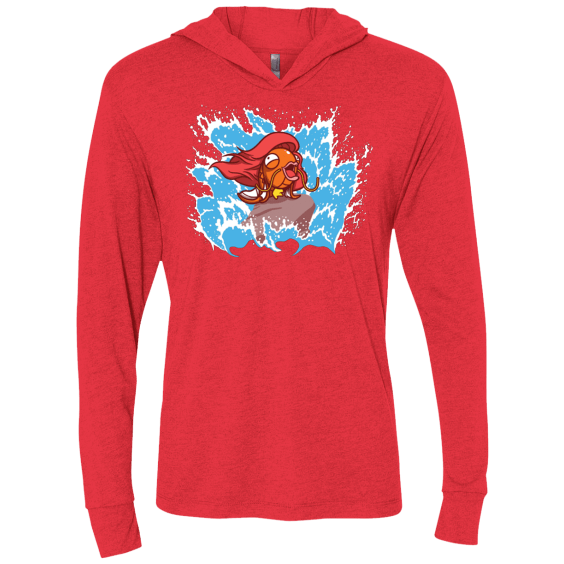T-Shirts Vintage Red / X-Small Magikarp Triblend Long Sleeve Hoodie Tee