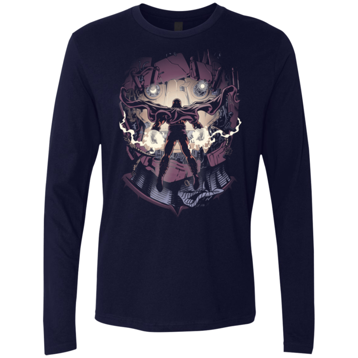 T-Shirts Midnight Navy / Small Magnetic Confrontation Men's Premium Long Sleeve