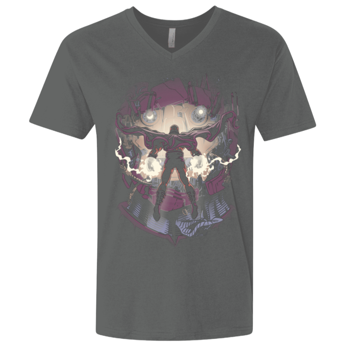 T-Shirts Heavy Metal / X-Small Magnetic Confrontation Men's Premium V-Neck