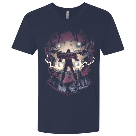 T-Shirts Midnight Navy / X-Small Magnetic Confrontation Men's Premium V-Neck