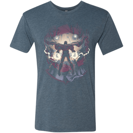 T-Shirts Indigo / Small Magnetic Confrontation Men's Triblend T-Shirt