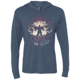 T-Shirts Indigo / X-Small Magnetic Confrontation Triblend Long Sleeve Hoodie Tee