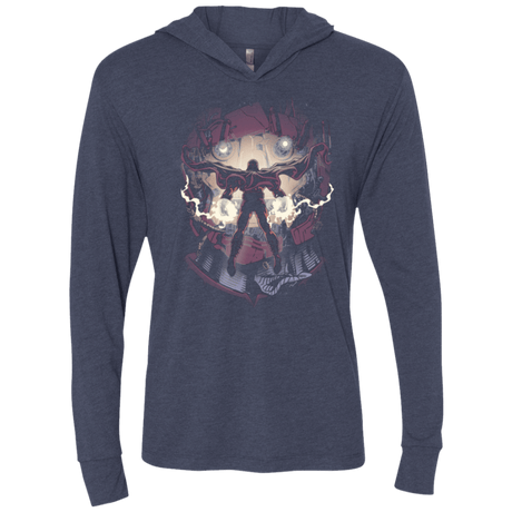 T-Shirts Vintage Navy / X-Small Magnetic Confrontation Triblend Long Sleeve Hoodie Tee