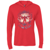 T-Shirts Vintage Red / X-Small Magnetic Confrontation Triblend Long Sleeve Hoodie Tee