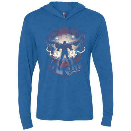 T-Shirts Vintage Royal / X-Small Magnetic Confrontation Triblend Long Sleeve Hoodie Tee