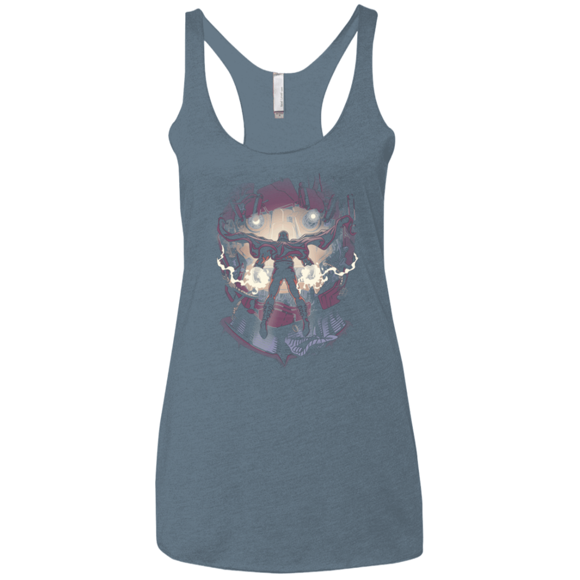 T-Shirts Indigo / X-Small Magnetic Confrontation Women's Triblend Racerback Tank