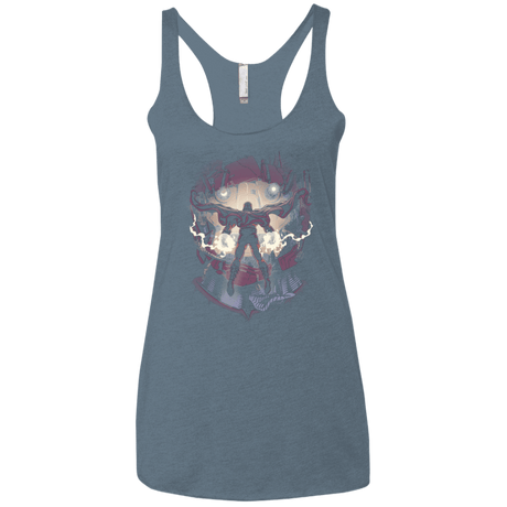 T-Shirts Indigo / X-Small Magnetic Confrontation Women's Triblend Racerback Tank