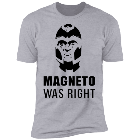 T-Shirts Heather Grey / S Magneto Was Right Men's Premium T-Shirt