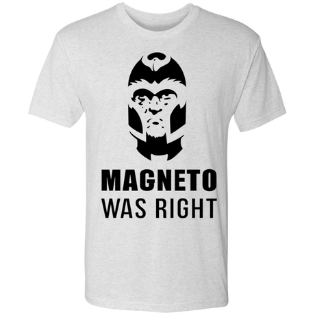 T-Shirts Heather White / S Magneto Was Right Men's Triblend T-Shirt