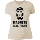 T-Shirts Ivory/ / S Magneto Was Right Women's Premium T-Shirt