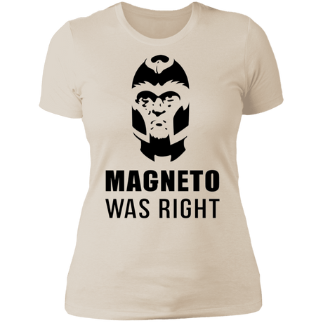 T-Shirts Ivory/ / S Magneto Was Right Women's Premium T-Shirt