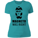 T-Shirts Tahiti Blue / S Magneto Was Right Women's Premium T-Shirt
