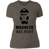 T-Shirts Warm Grey / S Magneto Was Right Women's Premium T-Shirt