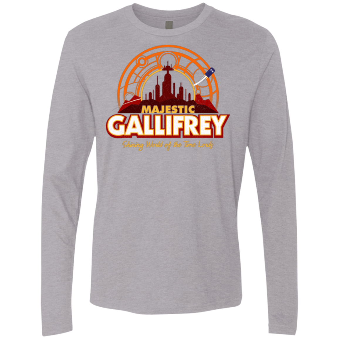 T-Shirts Heather Grey / Small Majestic Gallifrey Men's Premium Long Sleeve