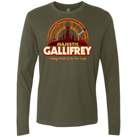 T-Shirts Military Green / Small Majestic Gallifrey Men's Premium Long Sleeve