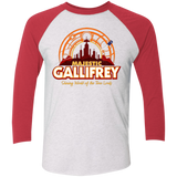T-Shirts Heather White/Vintage Red / X-Small Majestic Gallifrey Triblend 3/4 Sleeve