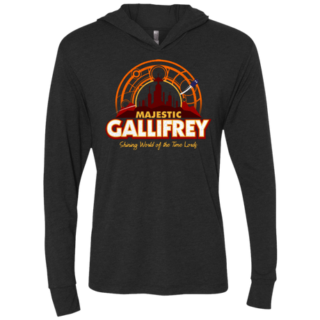 T-Shirts Vintage Black / X-Small Majestic Gallifrey Triblend Long Sleeve Hoodie Tee