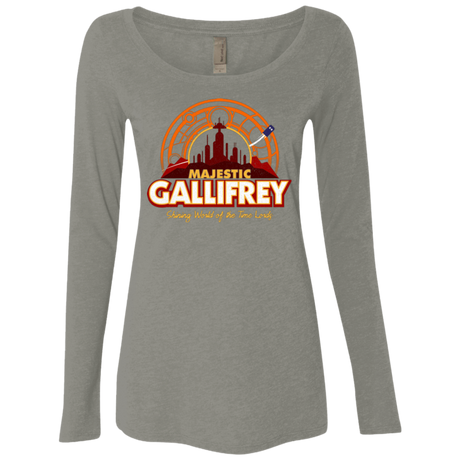 T-Shirts Venetian Grey / Small Majestic Gallifrey Women's Triblend Long Sleeve Shirt