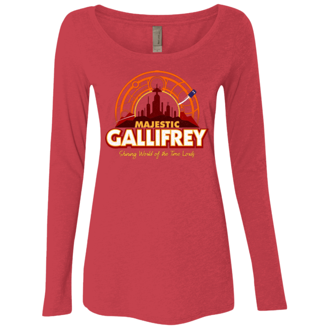 T-Shirts Vintage Red / Small Majestic Gallifrey Women's Triblend Long Sleeve Shirt