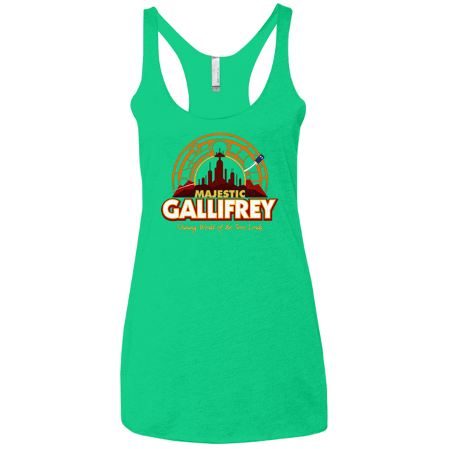 T-Shirts Envy / X-Small Majestic Gallifrey Women's Triblend Racerback Tank