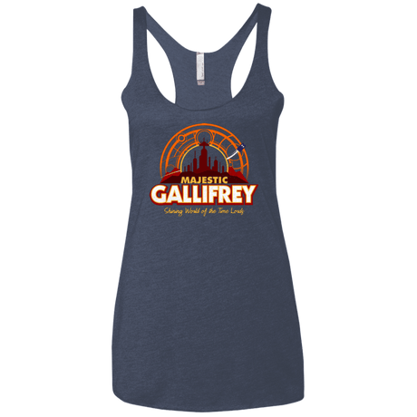 T-Shirts Vintage Navy / X-Small Majestic Gallifrey Women's Triblend Racerback Tank