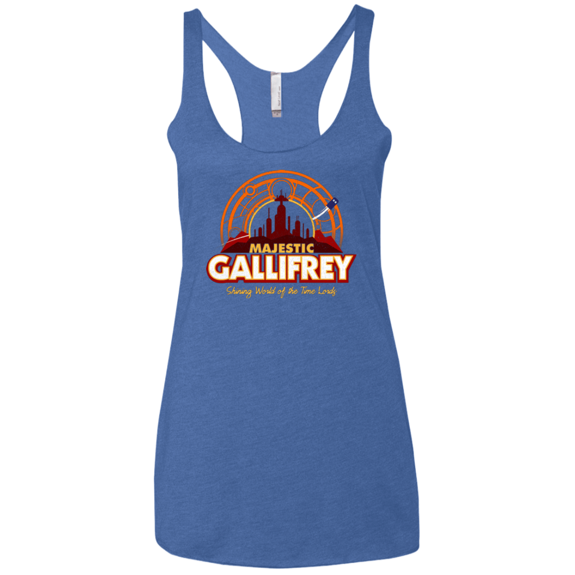 T-Shirts Vintage Royal / X-Small Majestic Gallifrey Women's Triblend Racerback Tank
