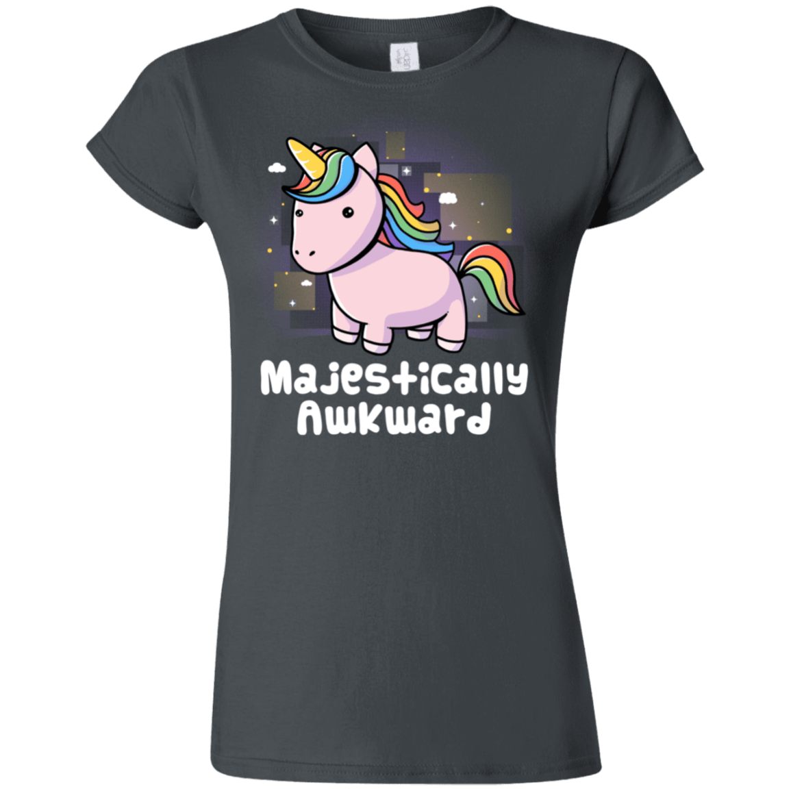 T-Shirts Charcoal / S Majestically Awkward Junior Slimmer-Fit T-Shirt
