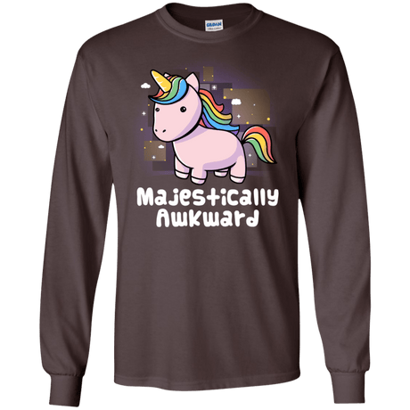 T-Shirts Dark Chocolate / S Majestically Awkward Men's Long Sleeve T-Shirt