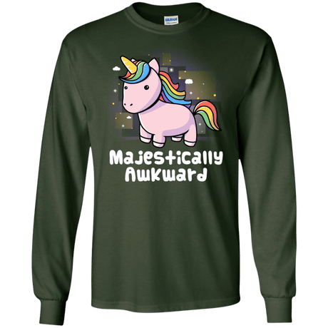 T-Shirts Forest Green / S Majestically Awkward Men's Long Sleeve T-Shirt