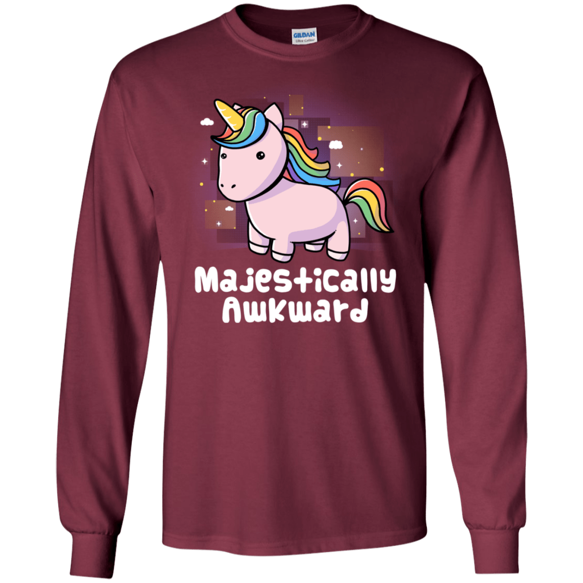 T-Shirts Maroon / S Majestically Awkward Men's Long Sleeve T-Shirt