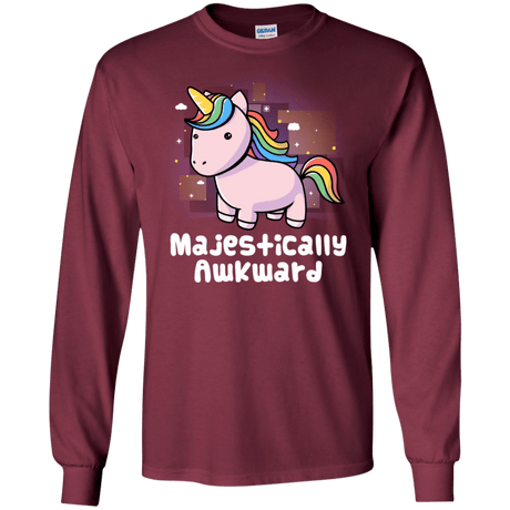 T-Shirts Maroon / S Majestically Awkward Men's Long Sleeve T-Shirt