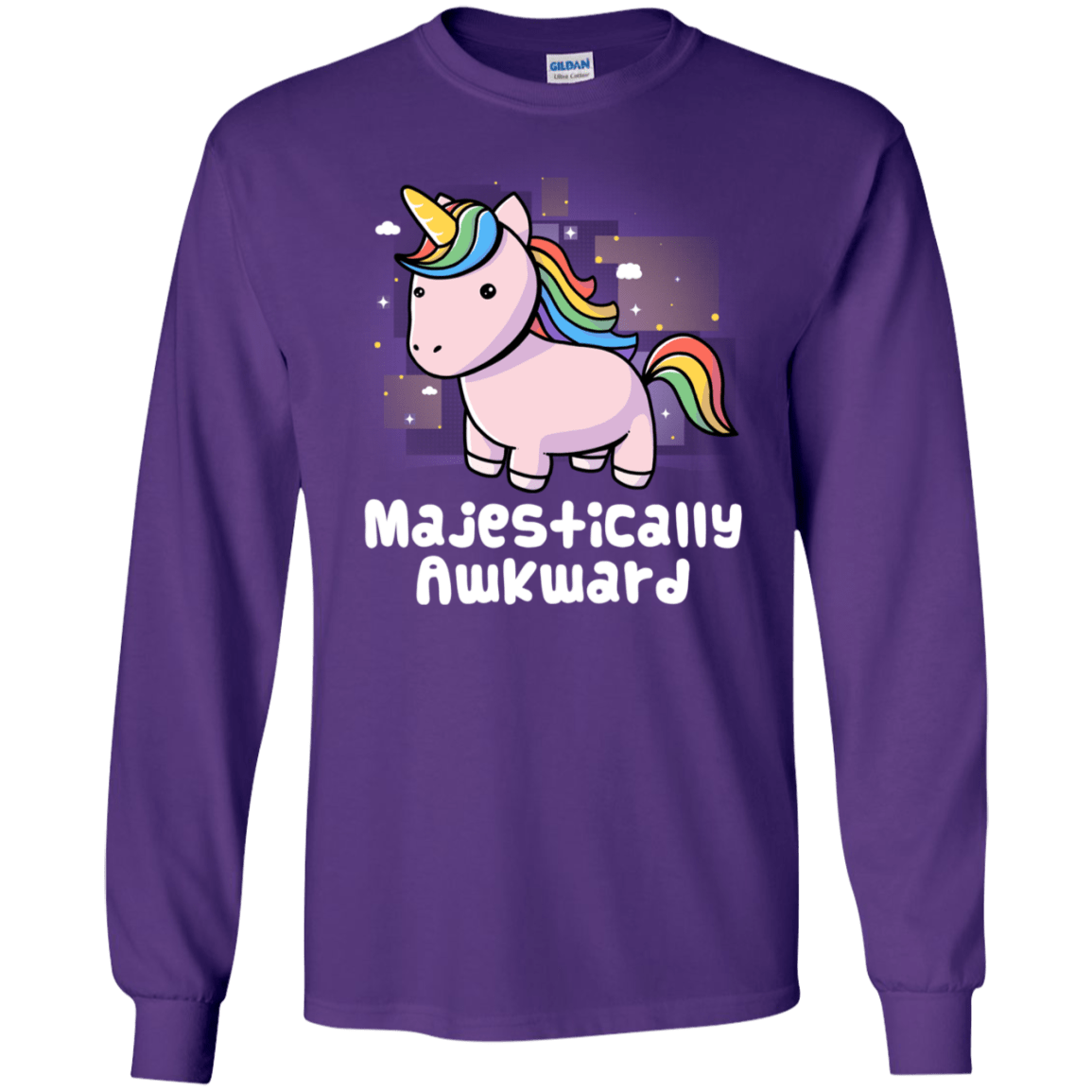 T-Shirts Purple / S Majestically Awkward Men's Long Sleeve T-Shirt