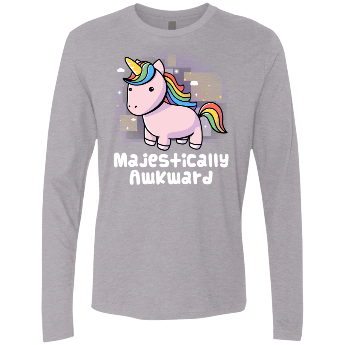 T-Shirts Heather Grey / S Majestically Awkward Men's Premium Long Sleeve