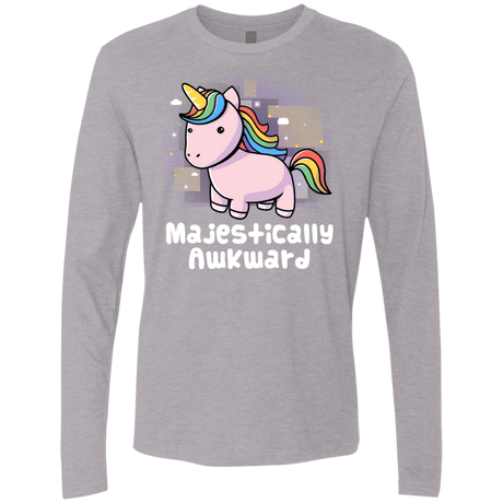 T-Shirts Heather Grey / S Majestically Awkward Men's Premium Long Sleeve