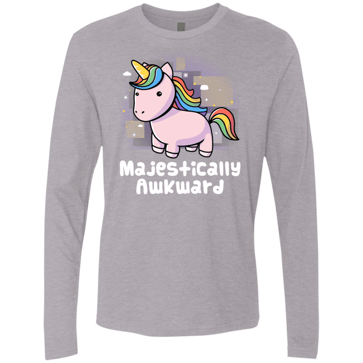 T-Shirts Heather Grey / S Majestically Awkward Men's Premium Long Sleeve