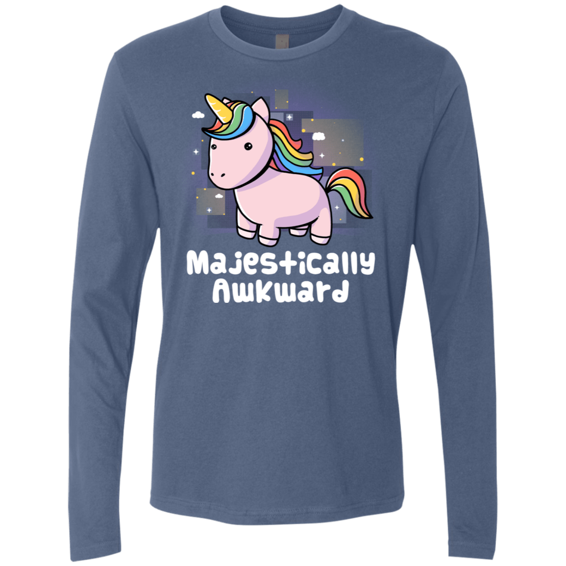 T-Shirts Indigo / S Majestically Awkward Men's Premium Long Sleeve