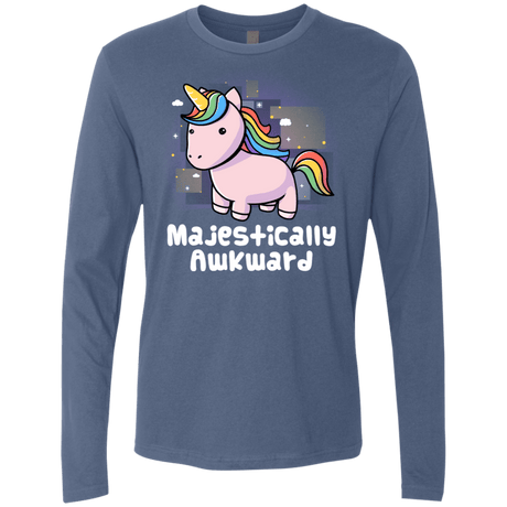 T-Shirts Indigo / S Majestically Awkward Men's Premium Long Sleeve