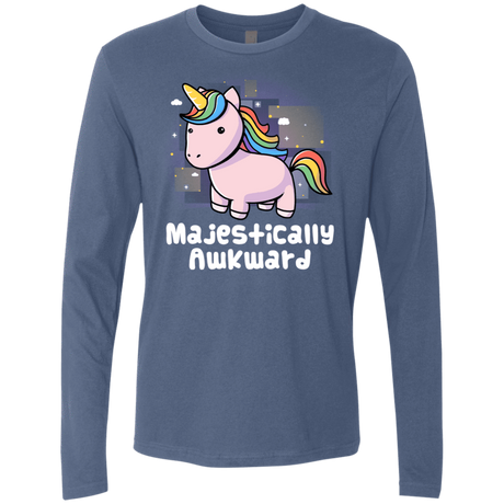 T-Shirts Indigo / S Majestically Awkward Men's Premium Long Sleeve